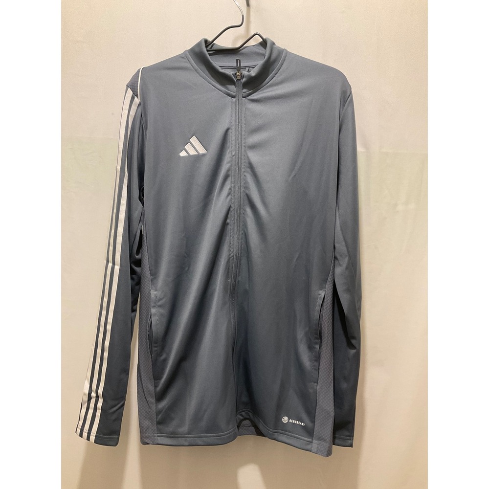 Adidas Aeroready Mens Gray Full Zip Training Track Jacket .Medium tall